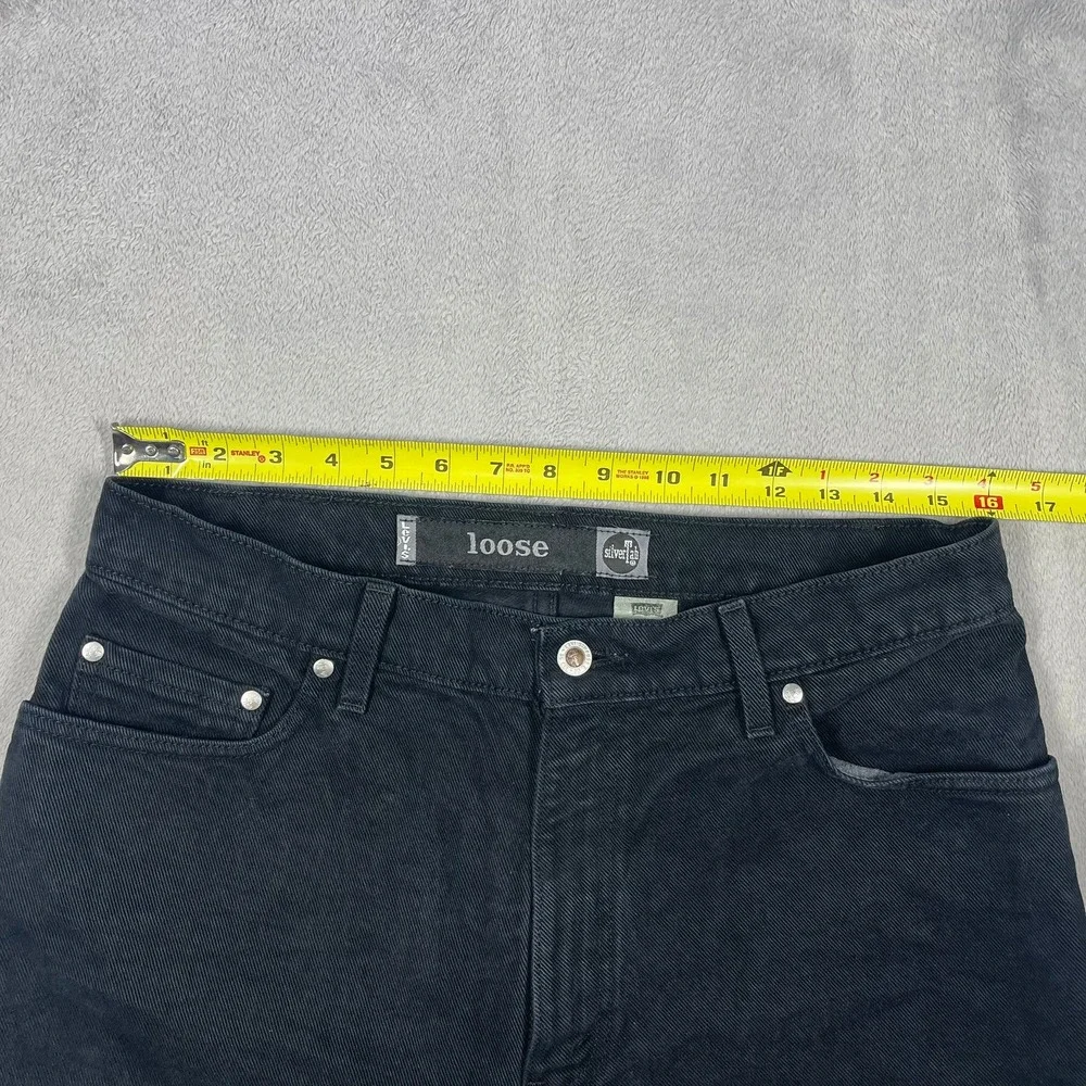 Levi's SilverTab Loose Jeans Mens 33(32)x30 Black Vintage 90s Denim